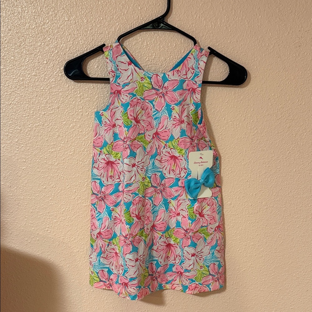 Tommy Bahama Pink and Blue Floral Kids Dress